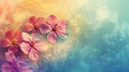 Soft pastel blossoms on a dreamy background