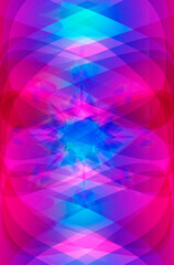 Abstract background with a lotus flower in the style of stained glass