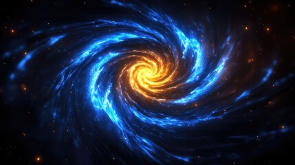 Fototapeta premium Cosmic spiral galaxy formation outer space digital art astral environment vibrant colors abstract concept