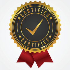 Certified Vector Stamps for Professional Use with tick mark