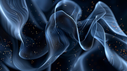 Abstract shiny blue wavy background