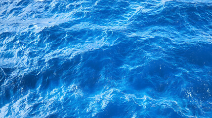 Fototapeta premium Ocean waves, ocean blue water landscape, aerial view