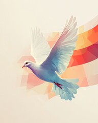 Minimalist illustration of a dove symbolizing peace