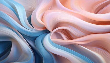 an artwork created with soft pastel hues intertwined in an elegant and sensitive twist conveying a swish motion