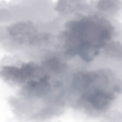Obraz premium Cloudy sky filled with grey and white wispy clouds during a calm afternoon in a serene setting, transparent background, png