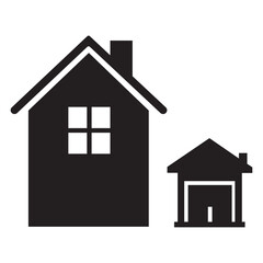 House icon set silhouette vector