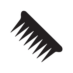 Comb icon silhouette vector art