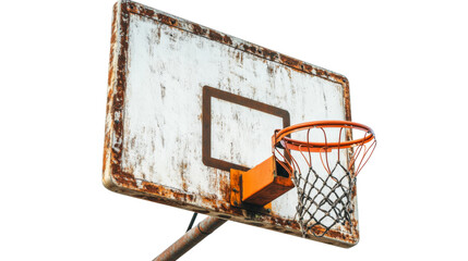 Outdoor basketball hoop, isolated on transparent background