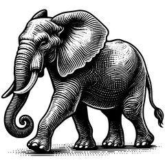 Elephant Drawing Vector © Georgi