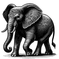 Elephant Drawing Vector © Georgi