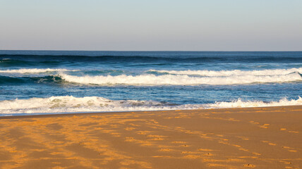 waves on the atlantic ocean coast, algarve, portugal