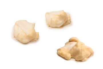 White sauce splashes isolated on white background.