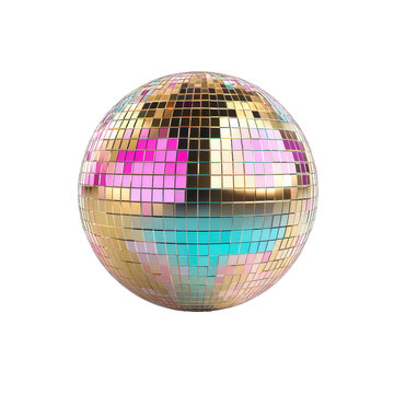 recommend clip art: Gold Disco Ball Isolated on Transparent Background