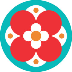 Flower Illustration. Vector floral for pattern. Beautiful blossom flower for design. Creative art for textile print. Modern graphic