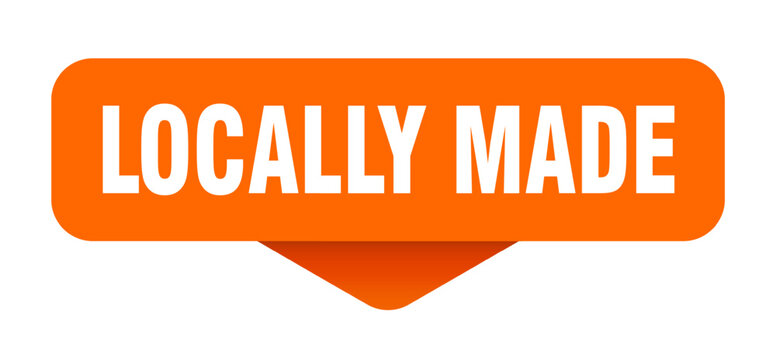 locally made sticker. locally made sign on transparent background