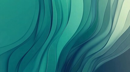 Green waves flowing and creating a dynamic and elegant pattern, perfect for modern and stylish projects