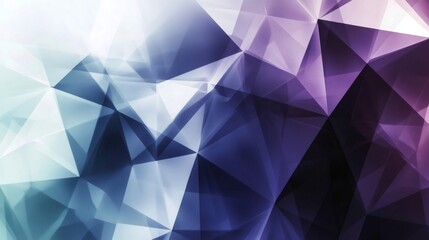 Fototapeta premium Geometric shapes creating a low poly effect with a gradient from light blue to dark purple