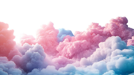 Fototapeta premium Dreamy 3D Sky Soft Clouds Pastel Colors Ethereal Glow