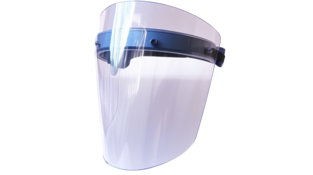 Protective Face Shield, isolated on transparent background