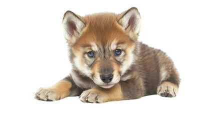 Obraz premium Pup coyote, isolated on transparent background