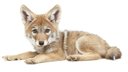 Fototapeta premium Pup wolf, isolated on transparent background