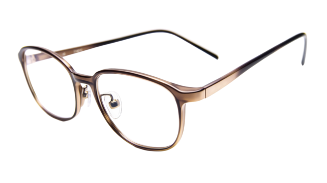 Reading glasses with a thin elegant frame design, isolated on transparent background