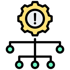 Systematic Error Outline Color Icon