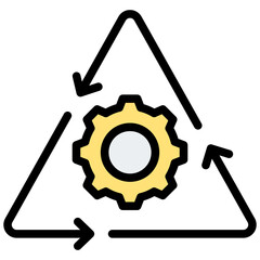 Reproducibility Outline Color Icon