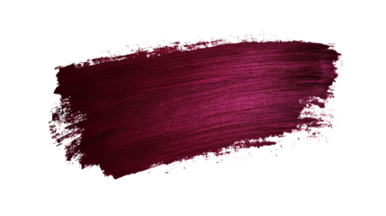 Rich Burgundy Brush Stroke, isolated on transparent background