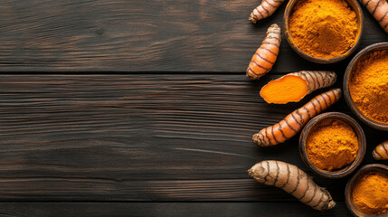  "Golden Essence: A Rustic Still Life of Turmeric"

