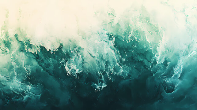 An abstract and artistic green watercolor smudge that conveys depth and emotion in its texture. Abstract Watercolor Splash. Illustration