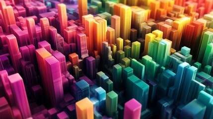 Obraz premium A mesmerizing 3D multicolor abstract visualization 