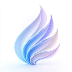 Elegant Abstract Waves in Soft Blue and Lavender Tones