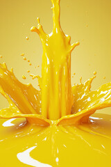 Water paint splash yellow