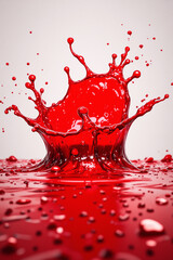 red liquid water splash