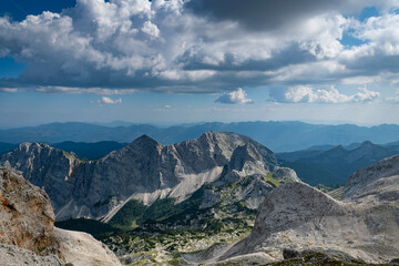 Slovenia mountains, the Julian Alps captured in August