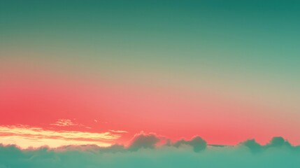 Obraz premium A sunset-colored gradient with soft clouds and rays of light, creating a warm, uplifting atmosphere that evokes a sense of hope, inspiration, and tranquility. 