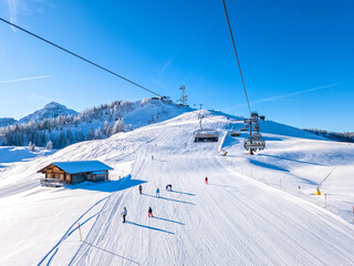 Obraz premium Lofer ski resort in winter, Austria