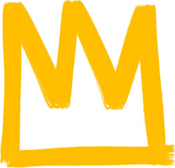 hand drawing marker king crown graffiti style element
