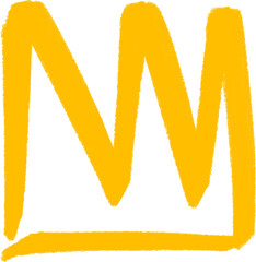hand drawing marker king crown graffiti style element
