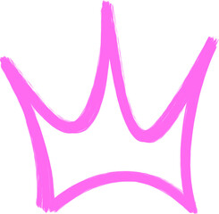 hand drawing marker king crown graffiti style element
