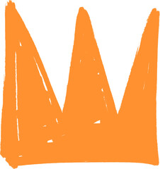 hand drawing marker king crown graffiti style element
