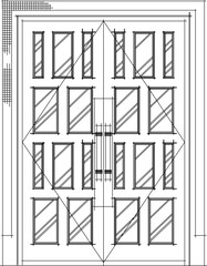 vector sketch illustration of the silhouette of a traditional classic vintage European ethnic door construction design.eps