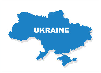 Ukraine simple flat vector illustration map
