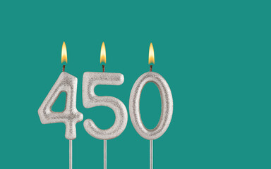 Candle number 450 - Number of followers or likes.