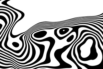 Abstract black and white brush lines. wave background. Vector illustration. Eps 10