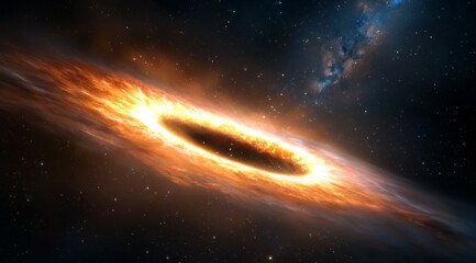 Large hole in the sky with a bright orange glow surrounding it