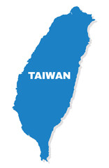 Taiwan simple flat vector illustration map
