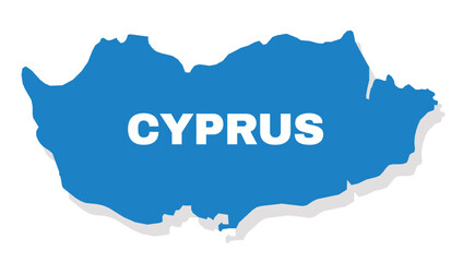 Cyprus simple flat vector illustration map