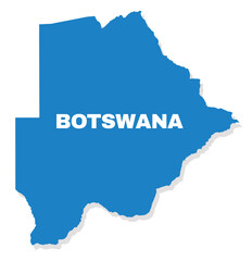 Fototapeta premium Botswana simple flat vector illustration map